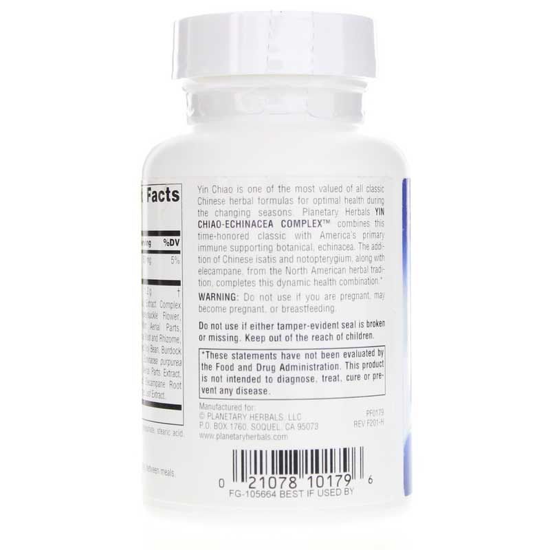 Yin Chiao-Echinacea Complex, 60 Tablets | Комплекс инь чиао-эхинацея, 60 таблеток