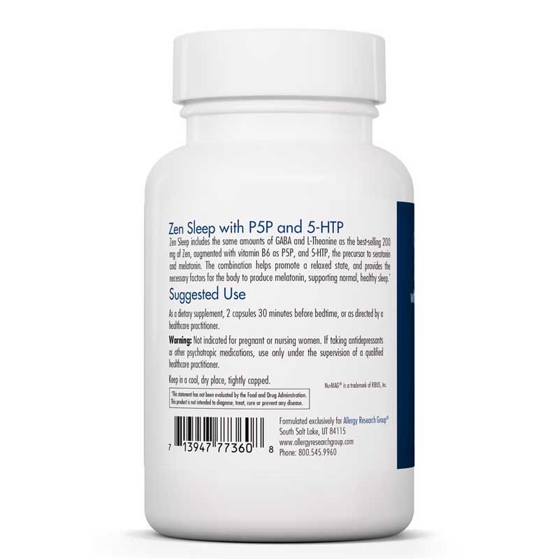 Zen Sleep with P5P &amp; 5-HTP, 60 Veg Capsules | Дзен сон с P5P и 5-HTP, 60 вегетерианских капсул