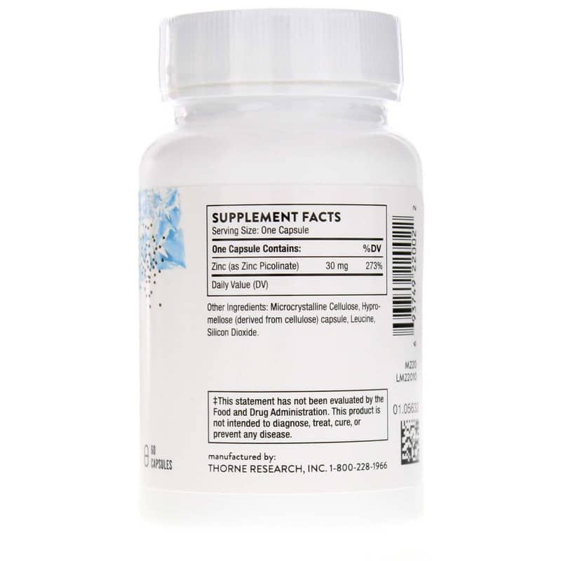 Zinc Picolinate 30 Mg, 60 Capsules | Пиколинат цинка 30 мг, 60 капсул